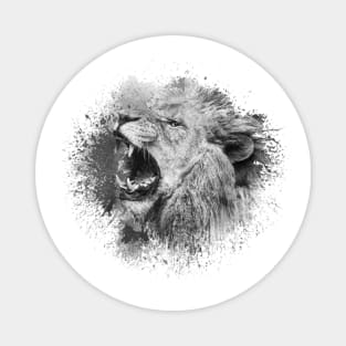 Angry Lion Head Magnet